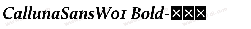CallunaSansW01 Bold字体转换 CallunaSansW01 Bold字体转换